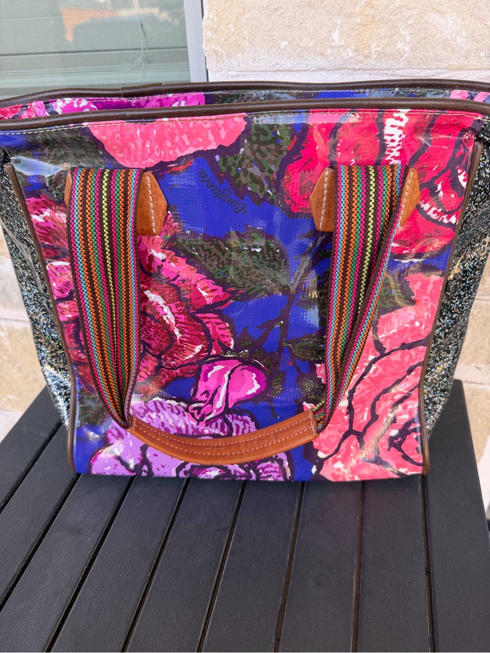 Consuela PARKER ROSIE ROYAL Classic Tote Donkey Chaquira Charm - Picture 10 of 14